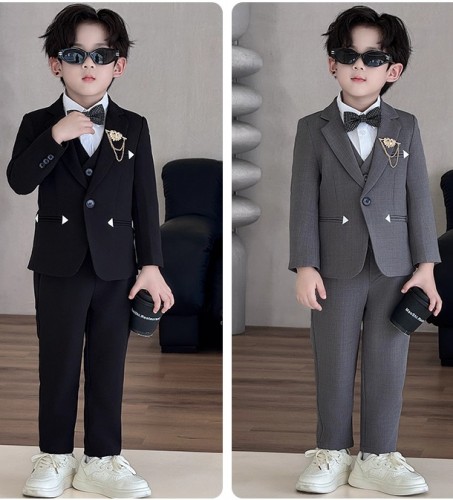 春秋男童英倫西裝 / 花童服 / 主持人服 / 演出服 ( 六件套 )