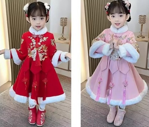 冬季女童漢服 / 女童旗袍 / 女童唐裝 / 拜年服