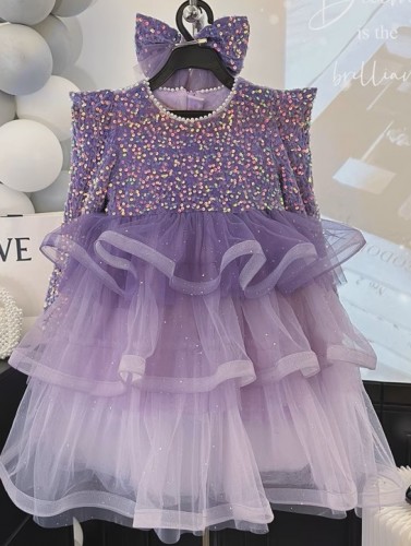 春秋女童亮片公主蛋糕裙 / 兒童蓬蓬裙