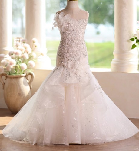 女童拖尾婚紗 / 花女裙 / 主持人服 / 禮服裙 / 演出服