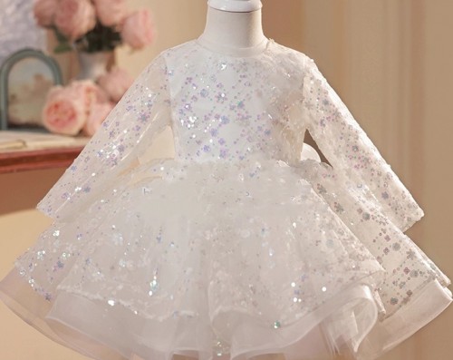女童長袖婚紗 / 花女裙 / 女童公主裙 / 禮服裙 / 主持人服 / 演出服