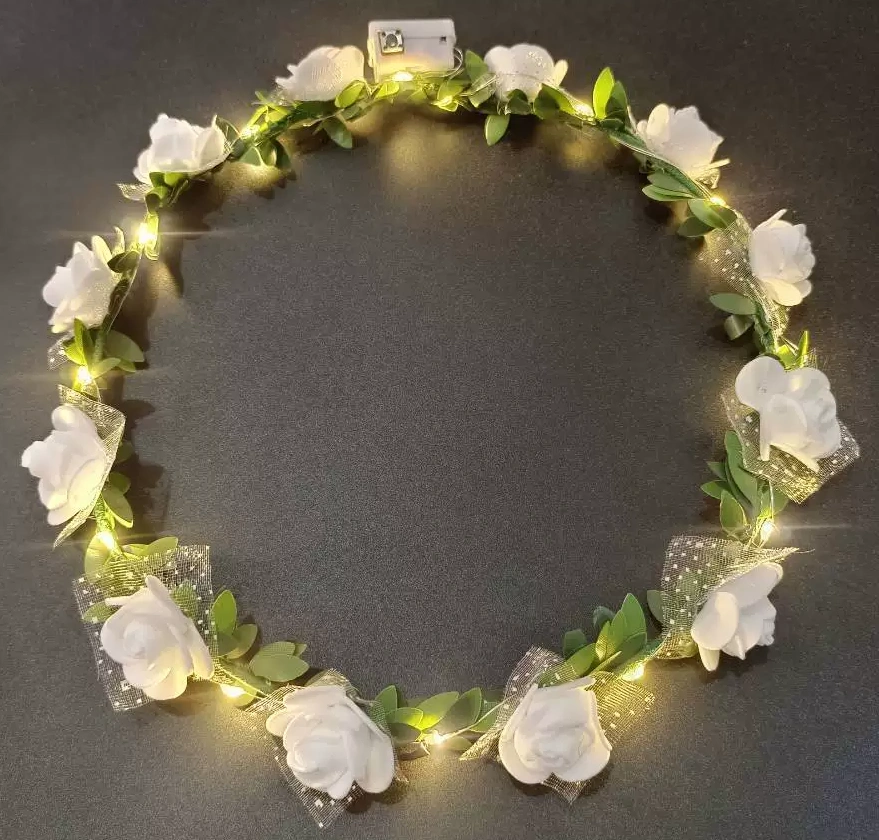 女童發光花環頭飾 / 女童花環