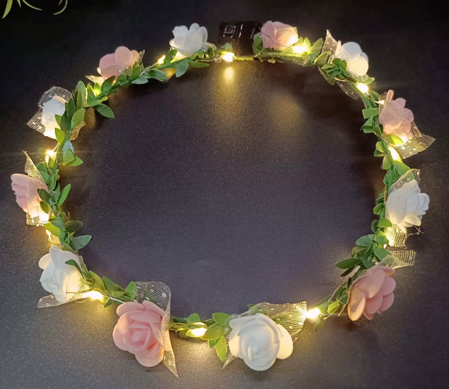女童發光花環頭飾 / 女童花環