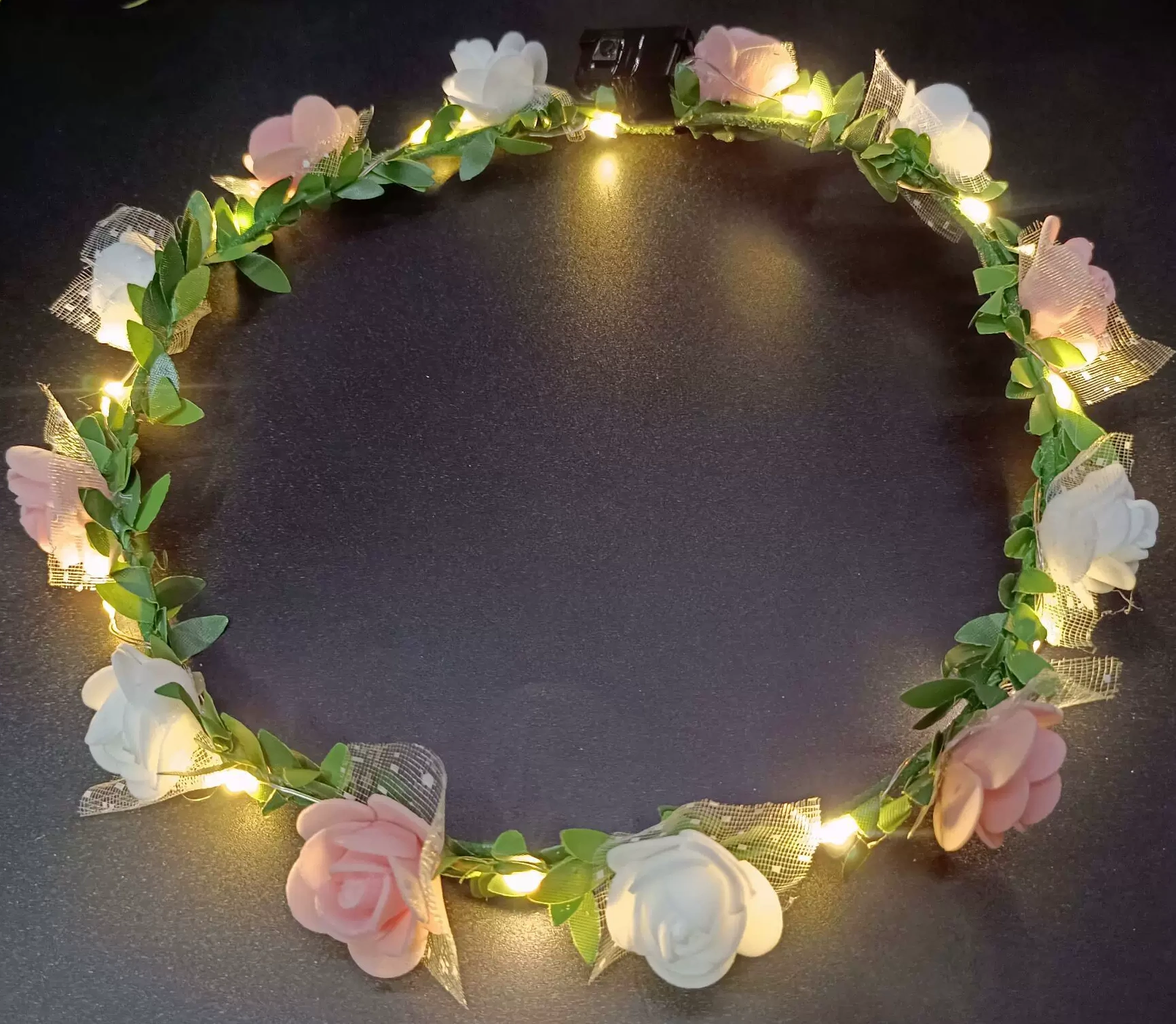 女童發光花環頭飾 / 女童花環