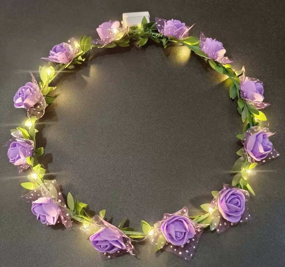 女童發光花環頭飾 / 女童花環