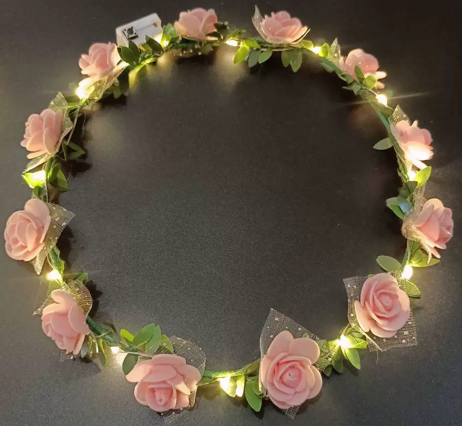 女童發光花環頭飾 / 女童花環