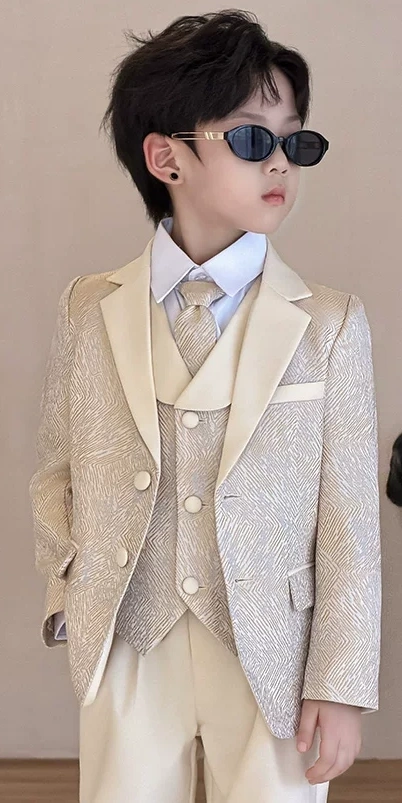 秋季男童西裝 / 男童西服 / 花仔服 / 主持人服 / 宴會禮服 ( 4件套 )