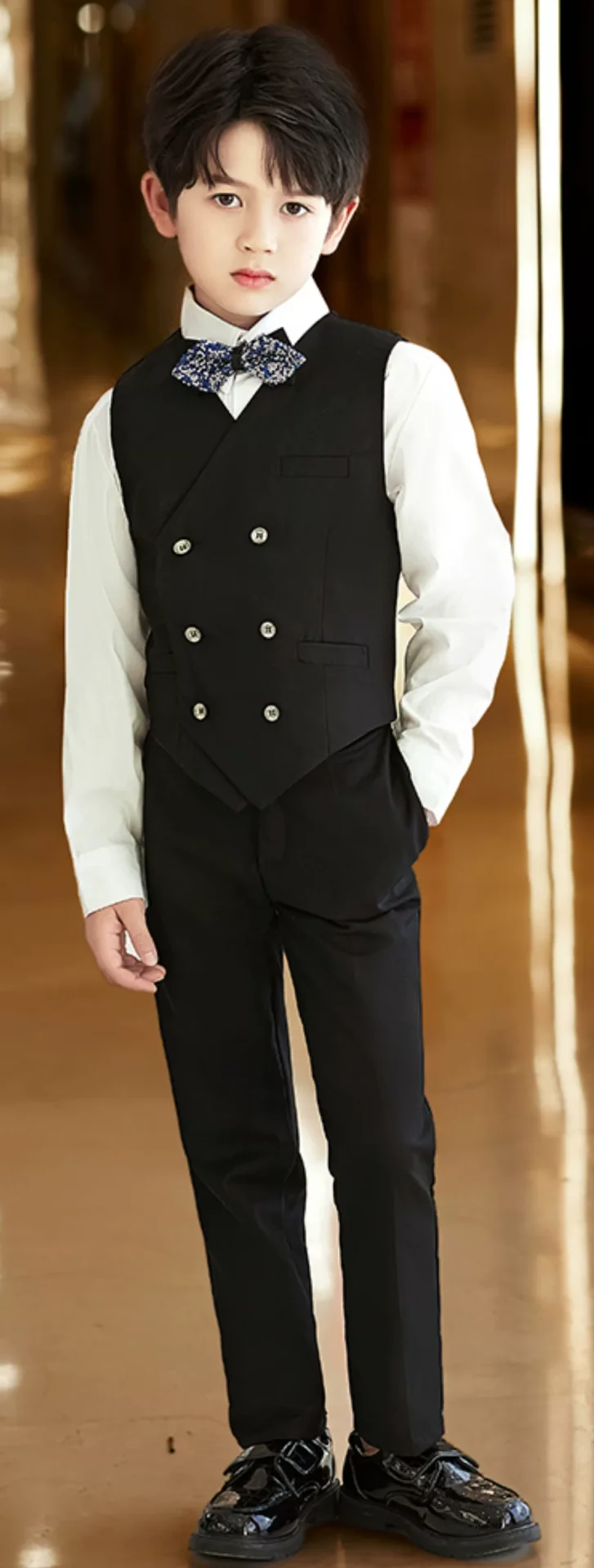 男童英倫西裝 / 兒童西服 / 主持人服 / 演出服 ( 4件套 )