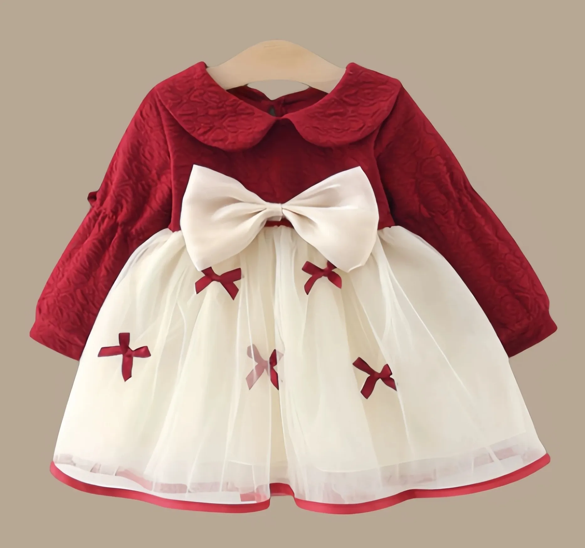 春秋婴幼儿蝴蝶连身裙 / 满月服 / 礼服裙