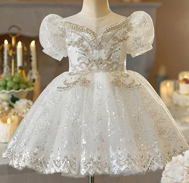 秋冬女童婚纱 / 花女裙 / 女童公主纱裙 / 礼服裙 / 主持人服