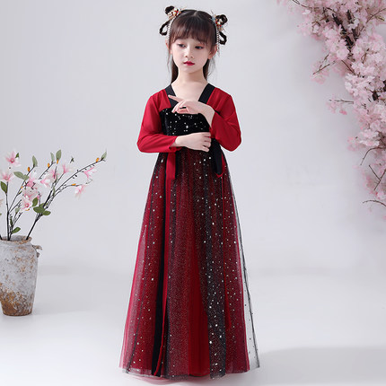 春秋女童古裝襦裙 / 女童唐裝 / 女童漢服