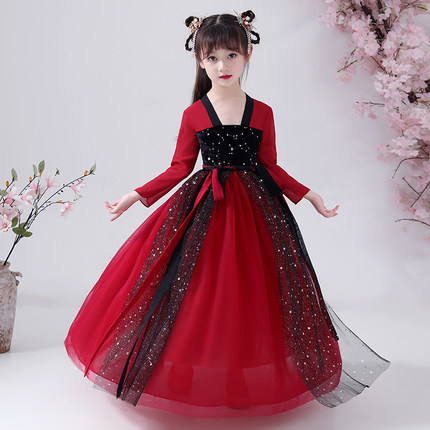 春秋女童古裝襦裙 / 女童唐裝 / 女童漢服