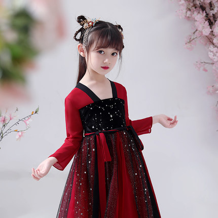春秋女童古裝襦裙 / 女童唐裝 / 女童漢服