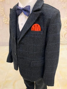 韓版兒童翻領西裝西服 / 男童禮服 / 花仔服    (六件套)