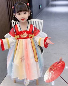兒童秋季唐裝 / 女童中國風漢服 / 表演服