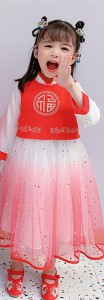 儿童长袖中国风唐装 / 儿童汉服 / 演出服  (福字款)