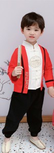 男童長袖中國風唐裝 / 兒童漢服 / 演出服  (福字款)