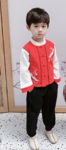 男童長袖中國風唐裝 / 兒童漢服 / 演出服  (圖案款)