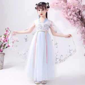 夏裝女童漢服 / 兒童中國風唐裝 / 演出服