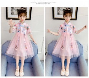 夏裝女童漢服連身裙 /女童中國風公主裙