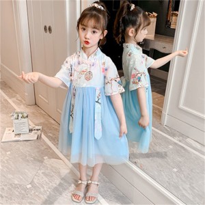 夏裝女童漢服連身裙 /女童中國風公主裙