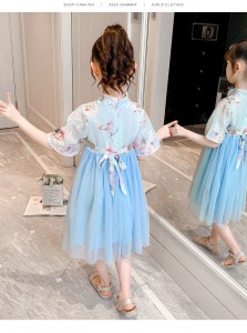 夏裝女童漢服連身裙 /女童中國風公主裙