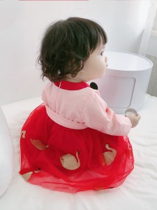 春秋嬰兒齊胸襦裙 / 女童漢服 / 女童網紗連身裙