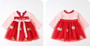 春秋嬰兒齊胸襦裙 / 女童漢服 / 女童網紗連身裙