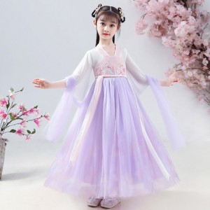 夏季兒童漢服 / 女童中國風唐裝 / 女童公主連身裙
