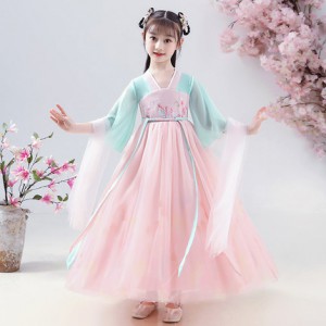 夏季兒童漢服 / 女童中國風唐裝 / 女童公主連身裙