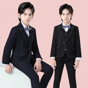 春秋男童英倫西裝 / 兒童小西服 / 花童服 / 主持人服 (四件套)