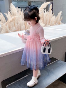 秋冬女童公主裙 / 女童連身紗裙