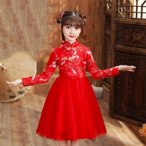 秋冬女童长袖汉服 / 女童古装 /  女童旗袍