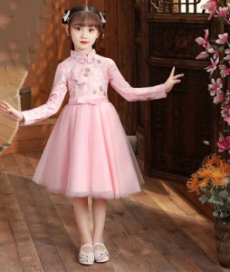 秋冬女童長袖漢服 / 女童古裝 /  女童旗袍