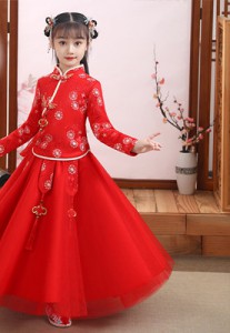 春秋款女童漢服 / 兒童唐裝 /  女童古裝 / 演出服