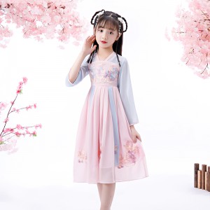 春秋款女童长袖汉服 / 儿童古装 / 演出服