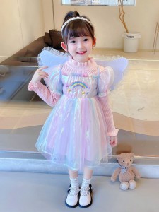 秋冬女童彩虹蓬蓬裙 / 儿童公主裙