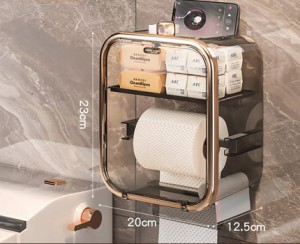 免打孔家用壁掛式防水廁紙置物架