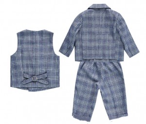 秋冬英倫兒童格仔西裝 / 花仔服 / 宴會禮服 (四件套)
