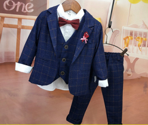 韓版兒童春秋西裝 / 花仔服 / 男童禮服 / 演出服 (四件套)