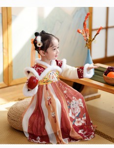冬款女童漢服 / 女童拜年服  (兔仔款 )
