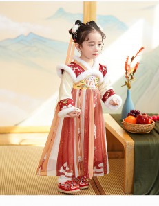 冬款女童漢服 / 女童拜年服  (兔仔款 )