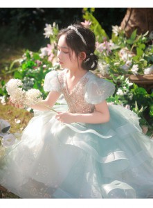 長款女童公主裙 / 兒童演出服 / 晚禮服
