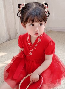 嬰兒印花漢服 / 嬰兒網紗三角哈衣
