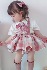 夏裝女童蓬蓬裙套裝 / 嬰兒背帶哈裙