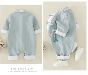 春秋嬰兒連體漢服哈衣 / 嬰兒印花唐裝