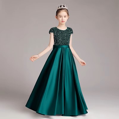 女童長款亮片公主裙 /主持人服 / 演出服