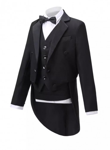 兒童英倫燕尾西裝 / 男孩主持人服 / 兒童禮服 / 演出服 (六件套)