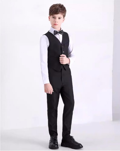 兒童英倫燕尾西裝 / 男孩主持人服 / 兒童禮服 / 演出服 (六件套)