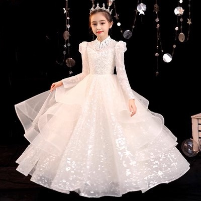 女童長款婚紗/ 女童公主裙/ 禮服裙/ 演出服
